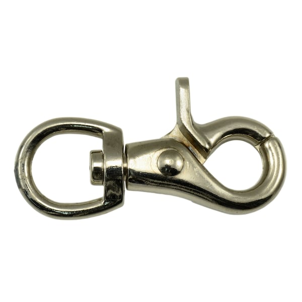 Midwest Fastener 1/2" Nickel Plated Steel Swivel Eye Trigger Snap Hooks 10PK - 52221