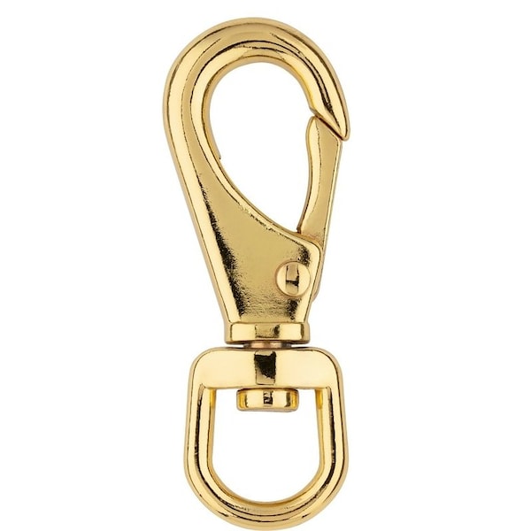 National Hardware Boat Snap with Swivel Round Eye, 5/8 x 3-7/8 in, 100 lb Working Load, Zinc, Bronze - N890-011
