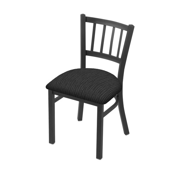 Holland Bar Stool Co 610 Contessa 18" Chair with Pewter Finish and Graph Coal Seat - 61018PW018