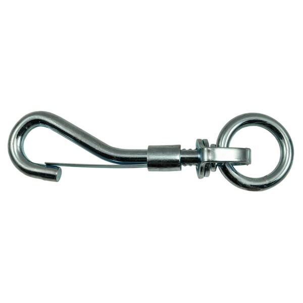 Midwest Fastener 3/4" Zinc Plated Steel Swivel Eye Spring Snap Hooks 10PK - 52216