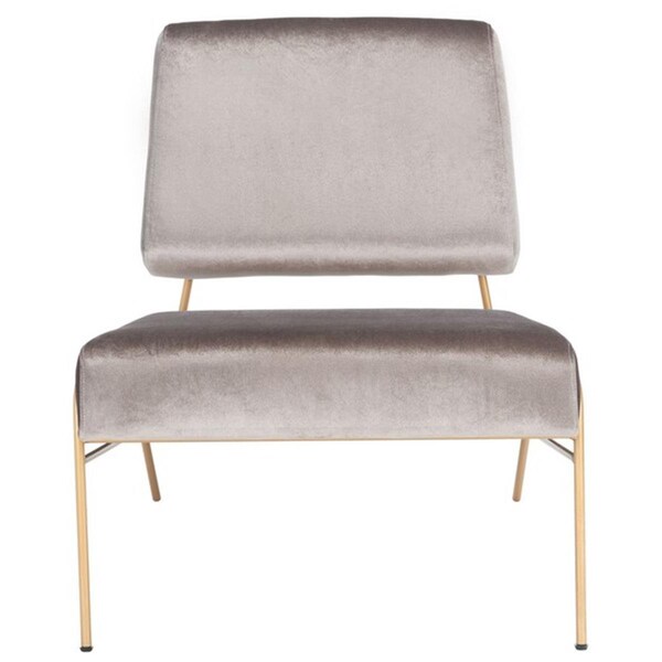 Safavieh Romilly Velvet Accent Chair, Hazel Wood Velvet & Gold - ACH6203D
