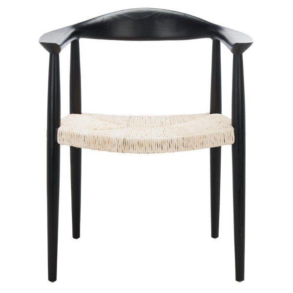 Safavieh Volta Foc Twist Accent Chair, Black Sungkai & Natural Foc Twist - ACH1009A