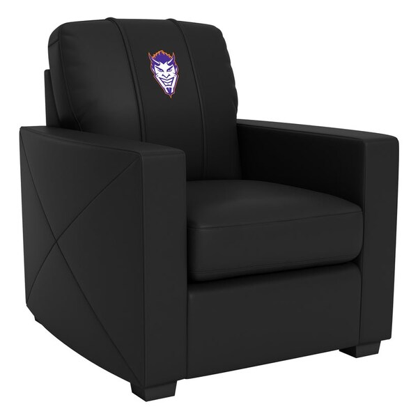 Dreamseat Silver Club Chair with Northwestern State Demon Head Logo - XZ7759002CHCDBK-PSCOL13666