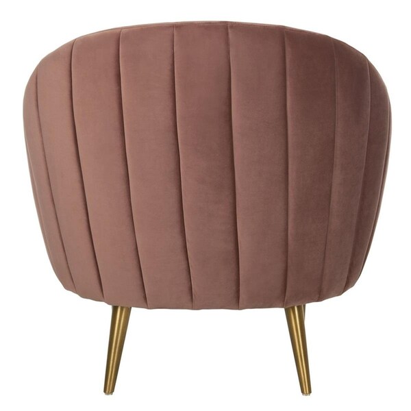 Safavieh 31.5 x 32.09 x 30.31 in. Razia Channel Tufted Tub Chair, Dusty Rose - SFV4700C