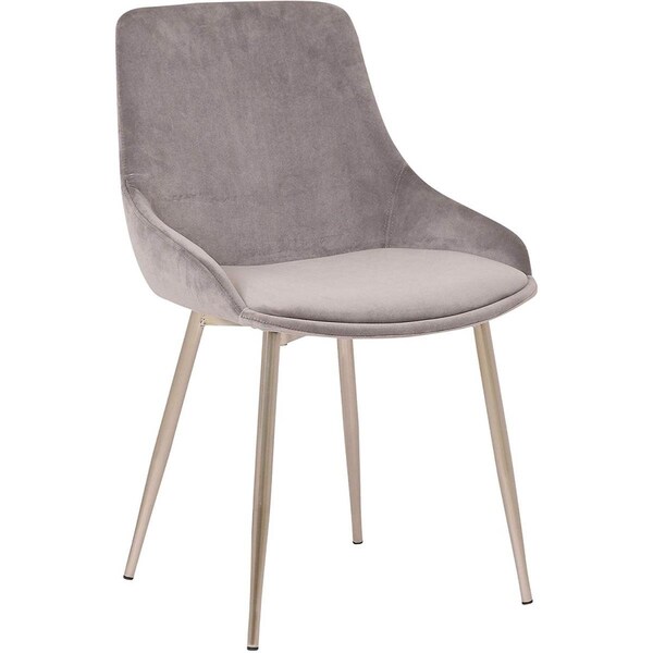 Seatsolutions Heidi Grey Velvet Dining Accent Chair - SE2522311