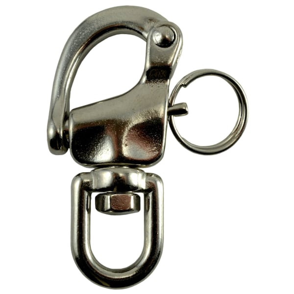 Midwest Fastener 1/2" x 2-3/4" 316 Stainless Steel Swivel Snap Hook Shackles 2PK - 35784