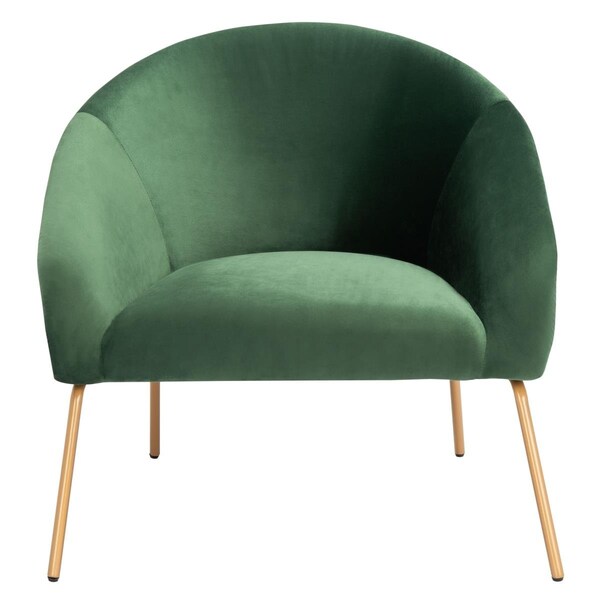 Safavieh Mandi Velvet Accent Chairs, Malachite Green & Gold - ACH6204B