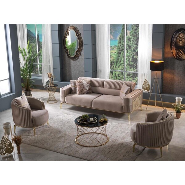 Kd Bufe 37 x 28 x 31 in. Armoni Living Room Armchair, Brown - KD2985607
