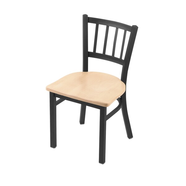 Holland Bar Stool Co 610 Contessa 18" Chair with Pewter Finish and Natural Maple Seat - 61018PWNATMPL