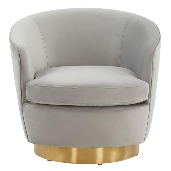Safavieh Annalee Swivel Accent Chair, Light Grey & Gold - SFV4772A