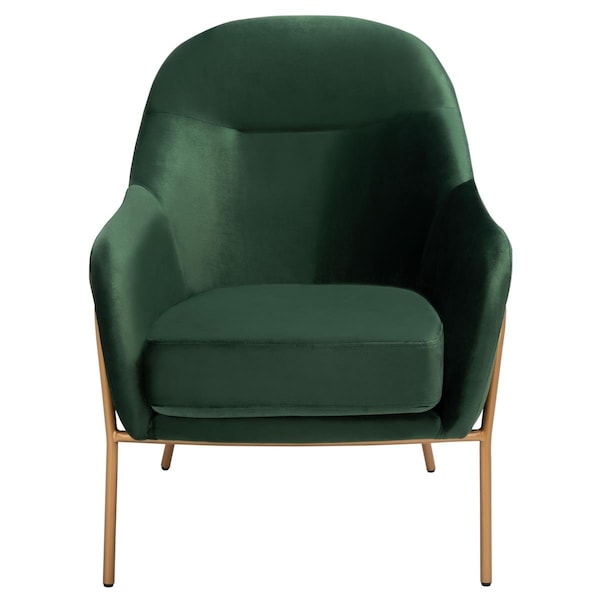 Safavieh Eleazer Velvet Accent Chairs, Malachite Green & Gold - ACH6202B