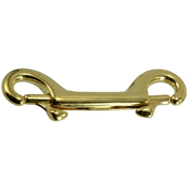 Midwest Fastener 3-1/2" Brass Double Bolt Snap Hooks 10PK - 52198