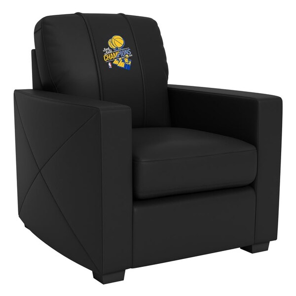 Dreamseat Silver Club Chair with Golden State Warriors 2018 Champions Logo - XZ7759002CHCDBK-PSNBA30085