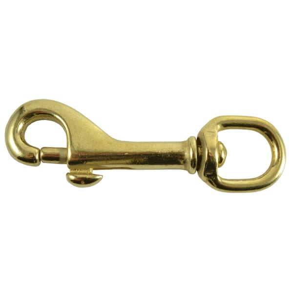 Midwest Fastener 1/2" x 3" Brass Swivel Bolt Snap Hooks 2PK - 36665