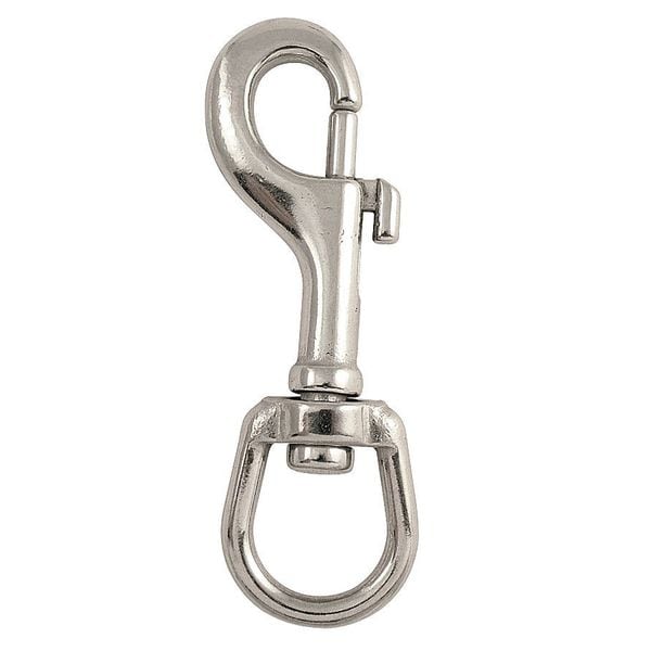 Lucky Line Slide Bolt Spring Snap, L 4 3/4 In - 4GGK8