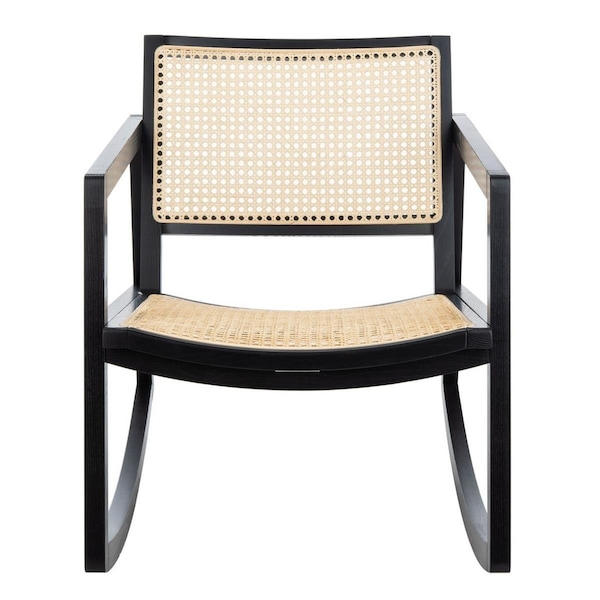 Safavieh Perth Rattan Rocking Chair, Black & Natural - SFV4103A