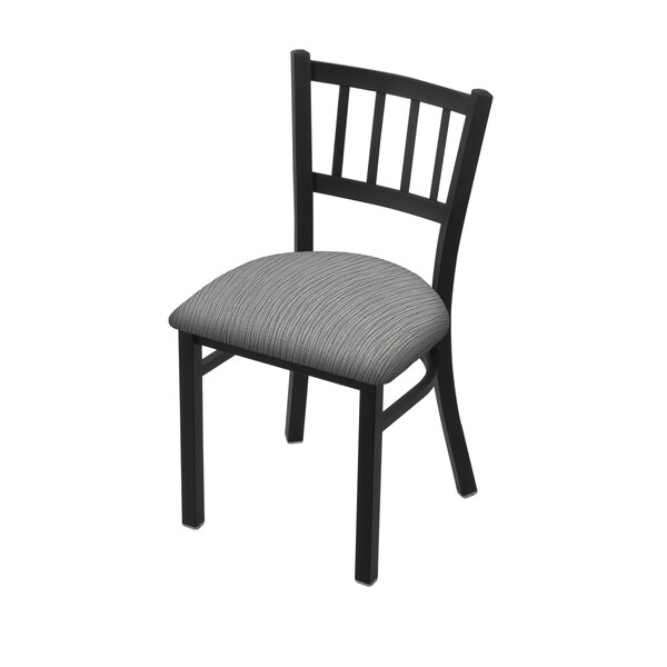 Holland Bar Stool Co 610 Contessa 18" Chair with Black Wrinkle Finish and Graph Alpine Seat - 61018BW020