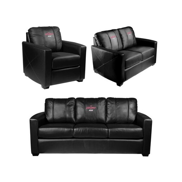 Dreamseat Silver Club Chair with AEW The Outrunners Logo - XZ7759002CHCDBK-PSAEW0015