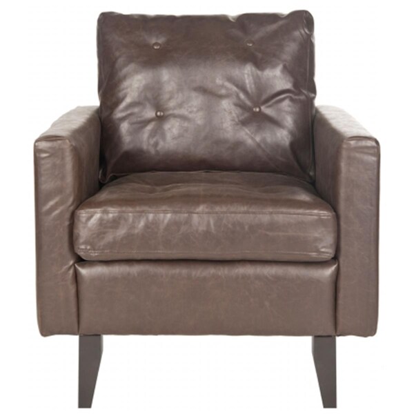 Safavieh Caleb Club Accent Chair- Antique Brown - 35 x 34.4 x 29.9 in. - MCR4569C