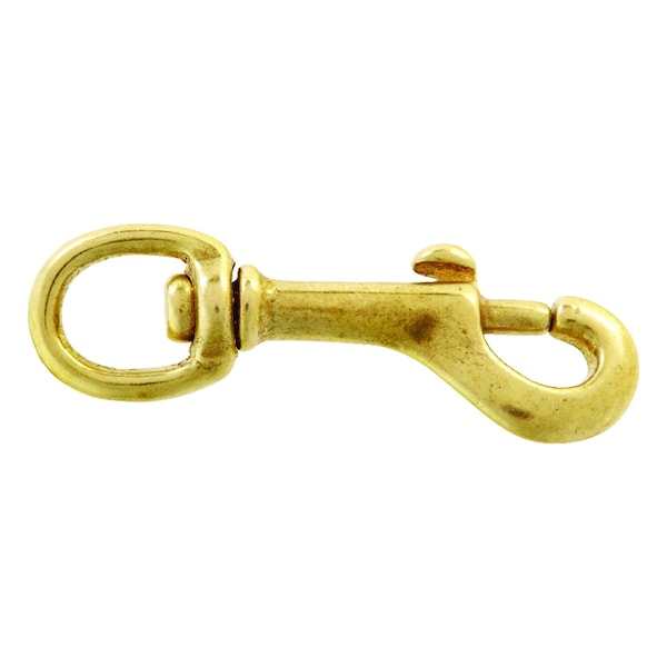 Campbell Chain & Fittings Campbell 1/2 in. D X 3-1/16 in. L Polished Bronze Round Swivel Eye Bolt Snap 40 lb - T7625614