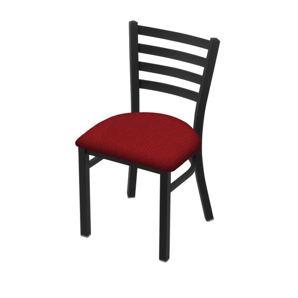 Holland Bar Stool Co 400 Jackie 18" Chair with Black Wrinkle Finish and Graph Ruby Seat - 40018BW016
