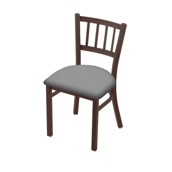 Holland Bar Stool Co 610 Contessa 18" Chair with Bronze Finish and Canter Folkstone Grey Seat - 61018BZ007