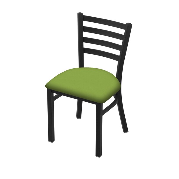 Holland Bar Stool Co 400 Jackie 18" Chair with Black Wrinkle Finish and Canter Kiwi Green Seat - 40018BW009