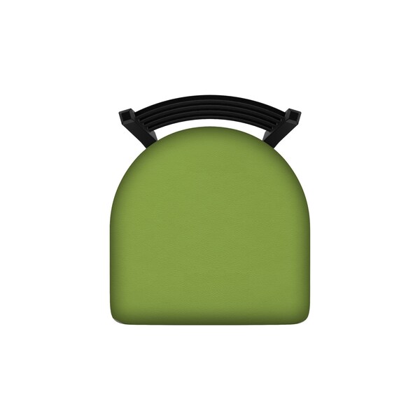 Holland Bar Stool Co 400 Jackie 18" Chair with Black Wrinkle Finish and Canter Kiwi Green Seat - 40018BW009