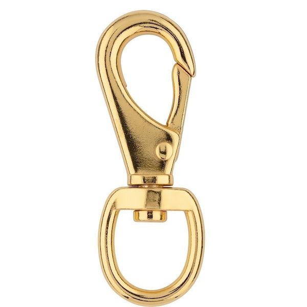 National Hardware Boat Snap with Swivel Round Eye, 3/4 x 3-5/8 in, 115 lb Working Load, Zinc, Bronze - N890-009