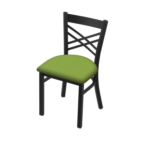 Holland Bar Stool Co 620 Catalina 18" Chair with Black Wrinkle Finish and Canter Kiwi Green Seat - 62018BW009