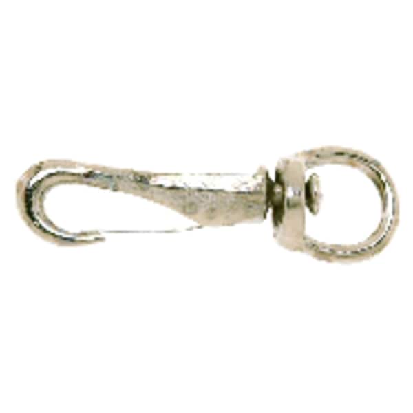 Campbell Chain & Fittings Campbell 3/8 in. D X 2 in. L Nickel-Plated Iron Spring Snap 20 lb - T7601912