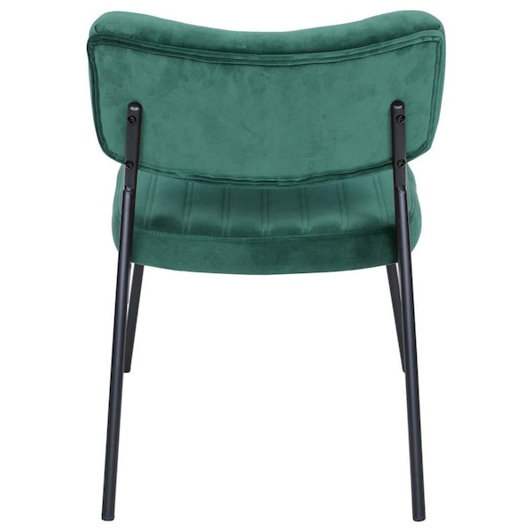 Leisuremod Marilane Velvet Accent Chair with Metal Frame, Emerald Green, 2PK - MA29G2
