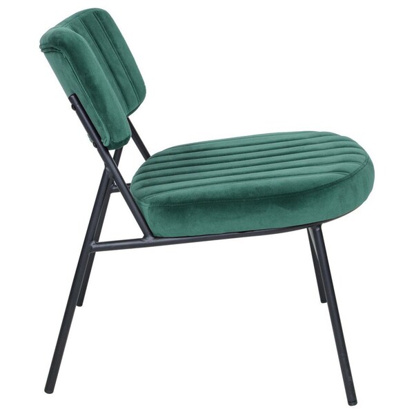 Leisuremod Marilane Velvet Accent Chair with Metal Frame, Emerald Green, 2PK - MA29G2
