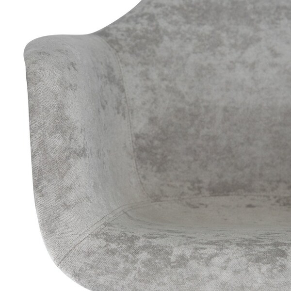 Leisuremod Willow Velvet Eiffel Metal Base Accent Chair, Cloudy Gray, 2PK - WM24VGR2