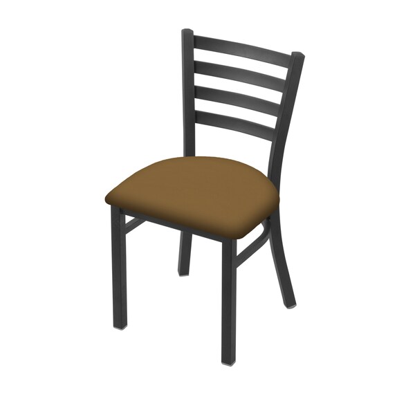 Holland Bar Stool Co 400 Jackie 18" Chair with Pewter Finish and Canter Saddle Seat - 40018PW012