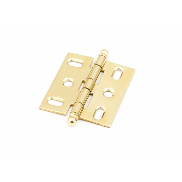 Schaub Ball Tip Mortise Cabinet Hinge Bright Brass Finish - 1111B-03
