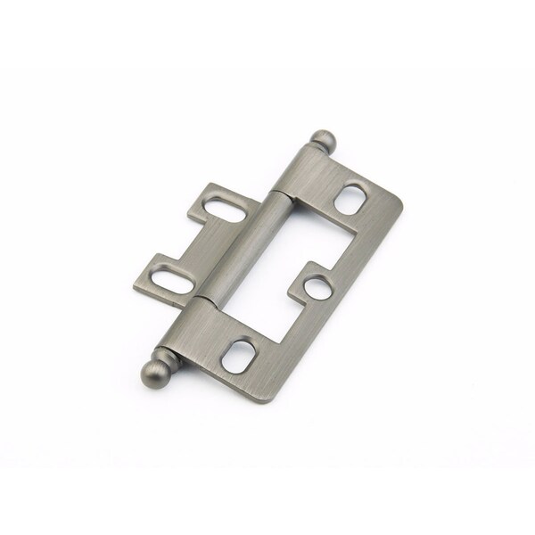 Schaub Ball Tip Non-Mortise Cabinet Hinge Antique Nickel Finish - 1100B-AN