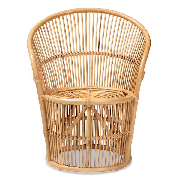 Baxton Studio Narva Modern Bohemian Natural Brown Rattan Accent Chair - 211-12766-ZORO