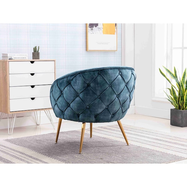 Homelegance Apate Accent Chair, Blue - HM1482BU-1