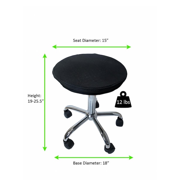 Gfancy Fixtures Black & Chrome Active Sitting Rolling Balance Desk Chair - GF3671572