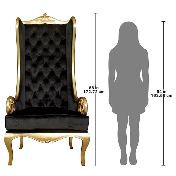 Design Toscano Palazzo Ducale Contemporary Wingback Throne Chair - AF51692