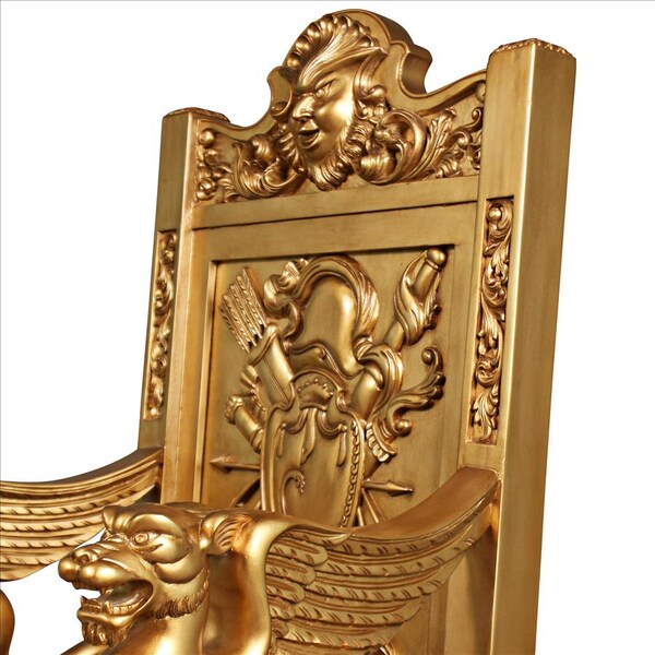 Design Toscano Alfred the Great Golden Throne Chair - AF551304