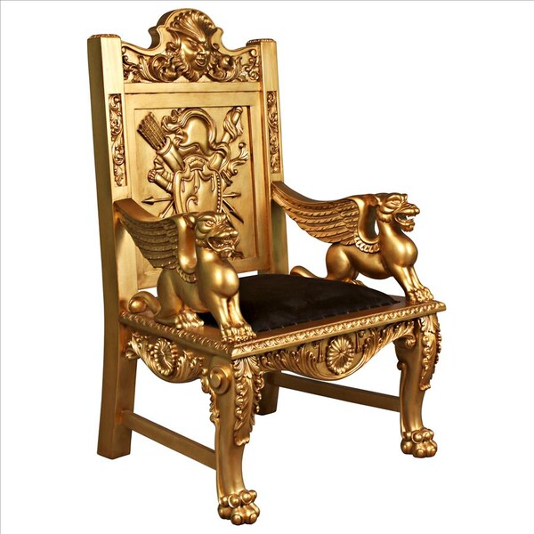 Design Toscano Alfred the Great Golden Throne Chair - AF551304