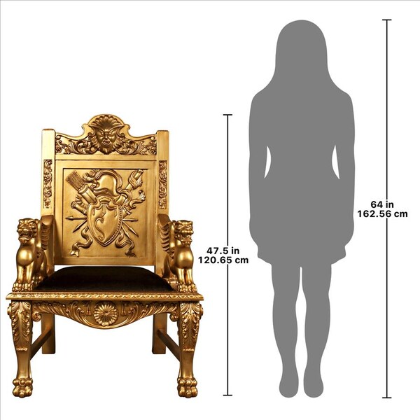 Design Toscano Alfred the Great Golden Throne Chair - AF551304