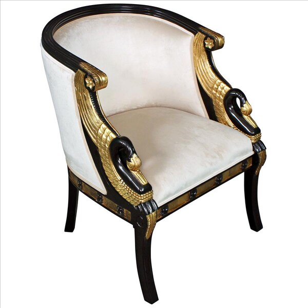 Design Toscano Graceful Swans Neoclassical Tub Chair - AF51110