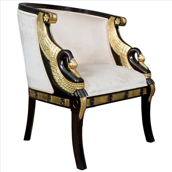 Design Toscano Graceful Swans Neoclassical Tub Chair - AF51110