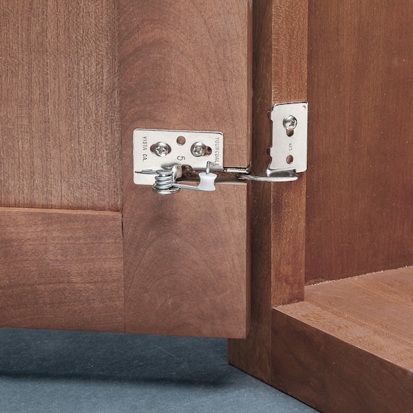 Youngdale Nickel 1/4 in. Overlay Self-Closing Hinge, PK 10 - 54.105.02X10