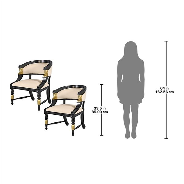 Design Toscano Neoclassical Egyptian Revival Chair, PK 2 - AF951402