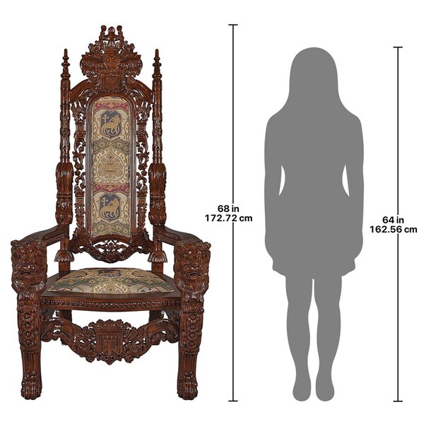 Design Toscano The Lord Raffles Lion Throne Chair - AF1038