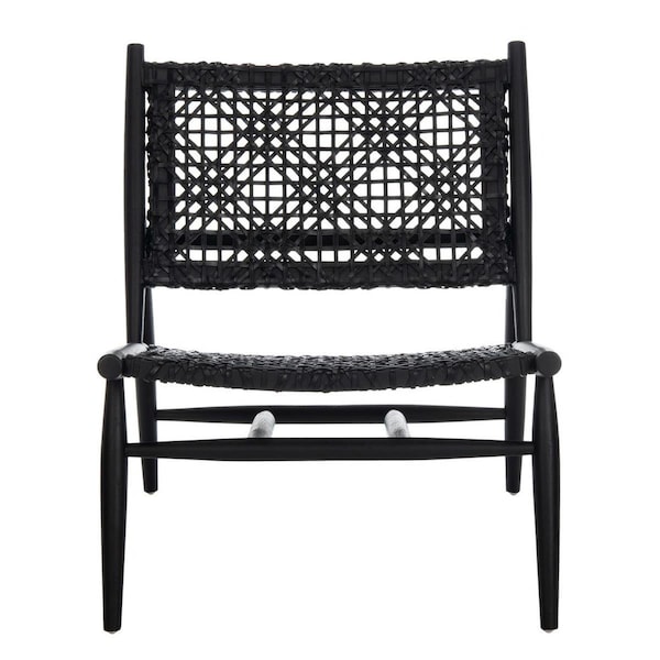 Safavieh Bandelier Leather Weave Accent Chair, Black - ACH1000B